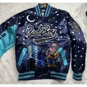 HEADGEAR CLASSICS BAD BOY RECORDS BIGGIE SMALLS SATIN JACKET MEDIUM